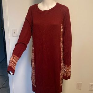 iF iT Were Me Womens Burgundy Sweater DressSize XL